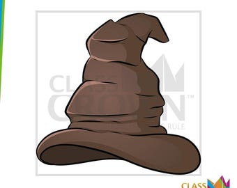 Halloween Clipart: Wizard Hat (Human Hand-drawn, Includes Color and B&W)