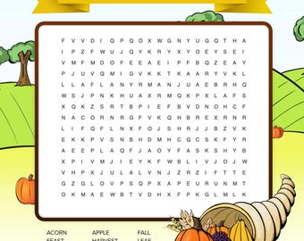 Fall Word Search Bundle (3 Word Searches)