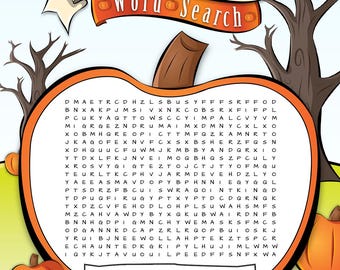 Halloween Word Search Puzzles Bundle: Kids Activity (PDF)