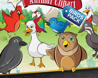 Birds Clipart Bundle Pack - Animal Clipart