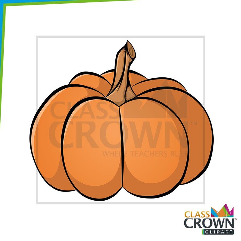 May include: A cartoon illustration of a pumpkin in shades of orange and brown. The pumpkin has a segmented design with a stem. The text "CLASS CROWN" and "WHERE TEACHERS RULE" is visible on the pumpkin.