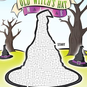 Halloween Printable Mazes Bundle (4 Different Printable Maze Pages)