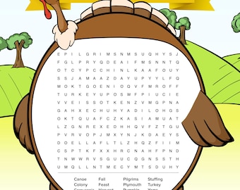 Printable Thanksgiving Activities Bundle for Kids (4 Activities)