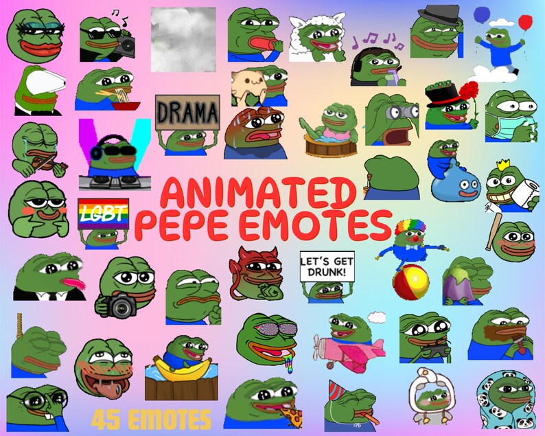 Hyper Emote Pepe the Frog ANIMATED Emotes Twitch Emotes Discord Emotes, Emotes for ...