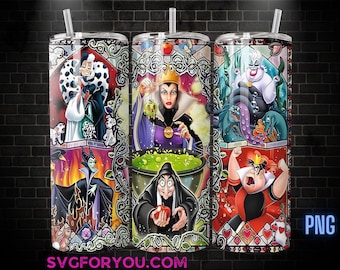 Schurken Wicked Coffee 20 Unzen Skinny Tumbler Vorlage PNG, Schurken Skinny Tumble Wrap Design PNG Datei Digitaler Download