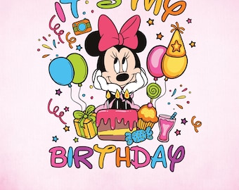 Minnie Mouse It's My Birthday SVG, Birthday Shirt Design, Minnie Mouse Birthday Svg, Birthday Party Svg, Magical Birthday Girl Svg