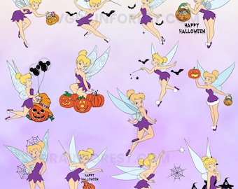 Tinkerbell Purple Halloween Svg, Princess Tinkerbell Svg, Bundle, Princess Tinkerbell Svg, Happy Halloween Svg, Cricut File png