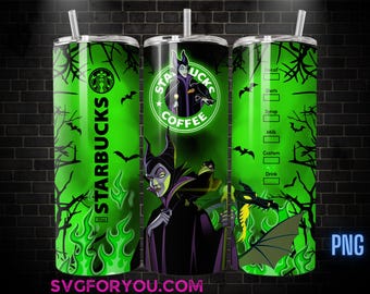 Bösewichte Halloween Tarot Karten Kaffee 20 Unze Skinny Tumbler PNG, Schurken Skinny Tumble Wrap Design PNG Datei digitaler Download