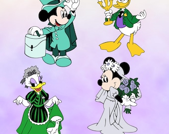 Mickey And Friends Haunted House Pals SVG Bundle, Haunted Mansion SVG, Disney Friends Halloween SVG