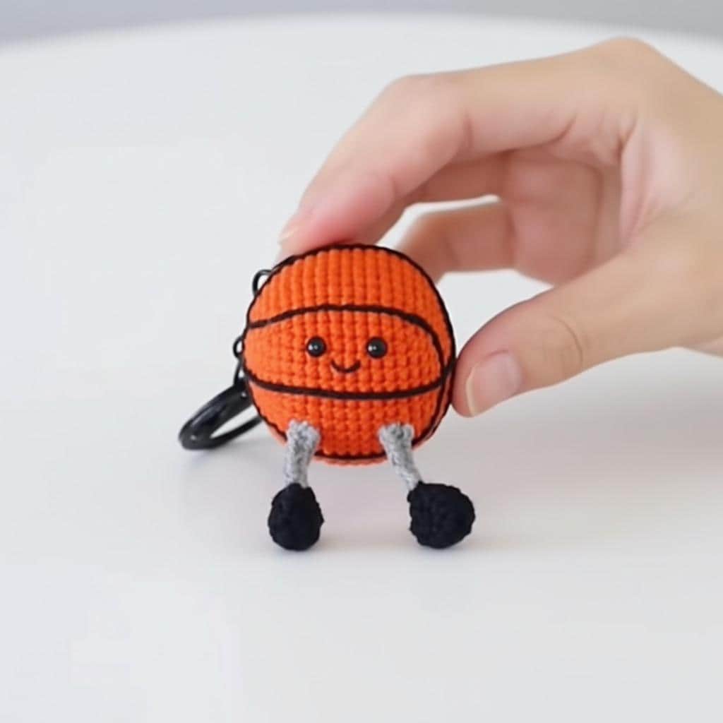 30 Basketball Crochet Patterns for Fans, Gifts, and Game-Day Decor 27 Mini Basketball Bag Charm Crochet Pattern