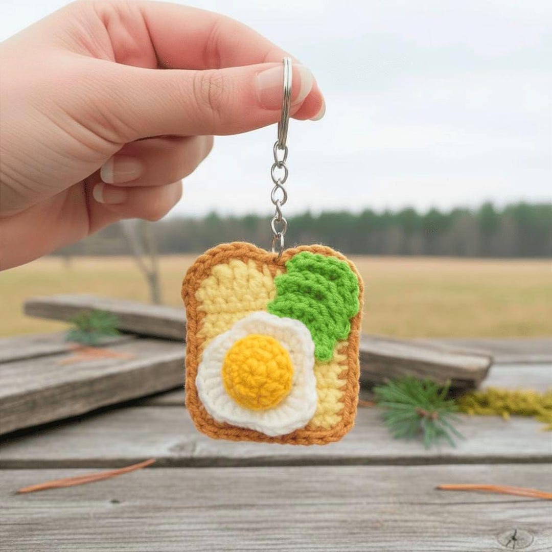 Crochet Mini Breakfast Keychain Pattern PDF - Cute Food Amigurumi Charm ...