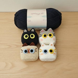 Quadratische Katze Häkelanleitung PDF - Süße Katze Amigurumi Muster, Einfache Anfänger Häkelanleitung für Katzen, DIY Geschenkidee, Tier Häkelanleitung