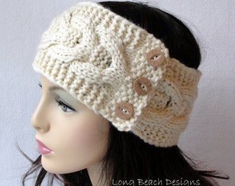 Knit Hot Toddy Warmer pattern for adults and teens, Knit Warmer Pattern, Knit Headband pattern