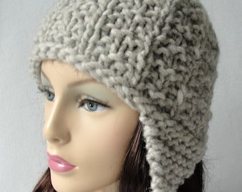KNITTING PATTERN, Knit beanie pattern, Catwalk Ear Flap  Beanie Pattern, ear flap Hat pattern, All Sizes Toddler/Child/Adult/Teen