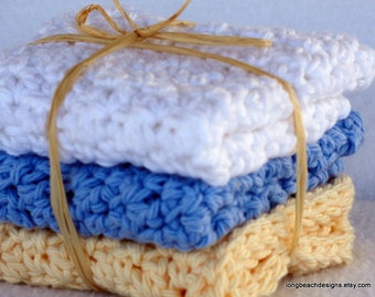 CROCHET PATTERN Gourmet Kitchen Dish Cloth Sets hostess gift, permission to sell finished product