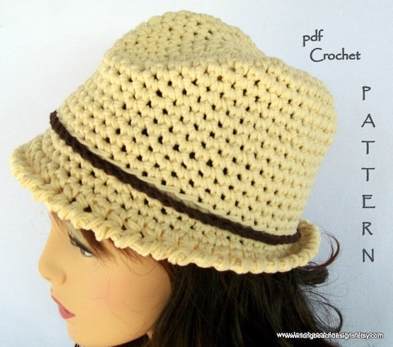 crochet fedora hat pattern