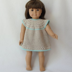 Crochet Pattern Doll Summer Yoke  pattern for 18 inch doll; doll dress pattern, crochet dress pattern