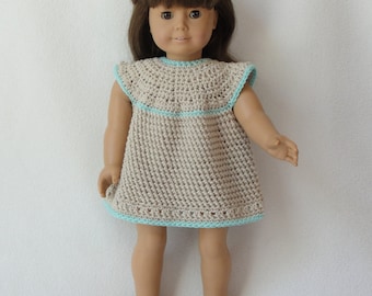 Crochet Pattern Doll Summer Yoke  pattern for 18 inch doll; doll dress pattern, crochet dress pattern