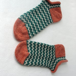 KNITTING PATTERN /Tarsus Shortie Socks / Adult/Teen Socks / knit sock pattern / striped sock pattern / Striped Adult Socks image 3