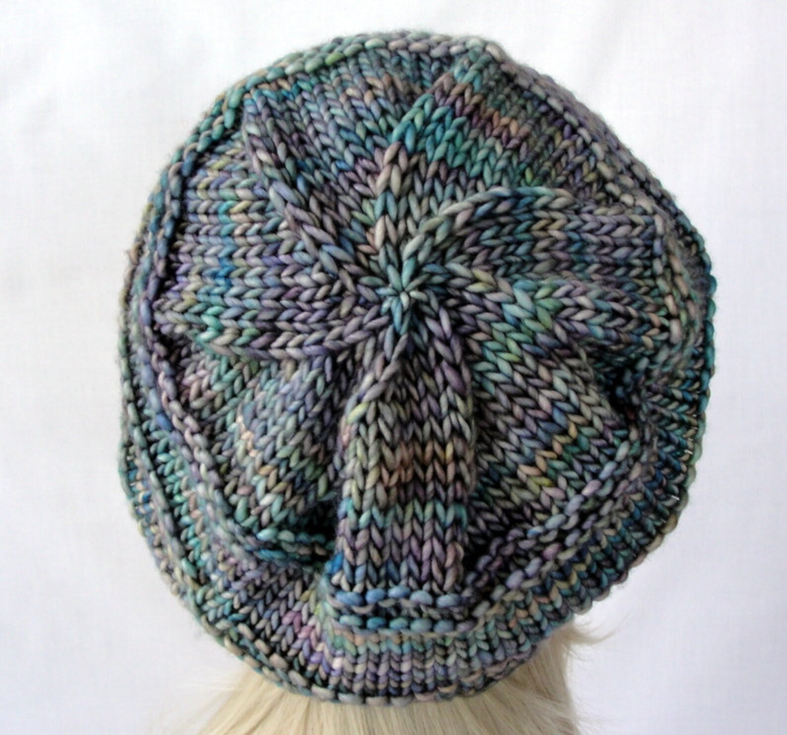 KNITTING PATTERN Knit Slouch Beanie Pattern Picket Fence Etsy