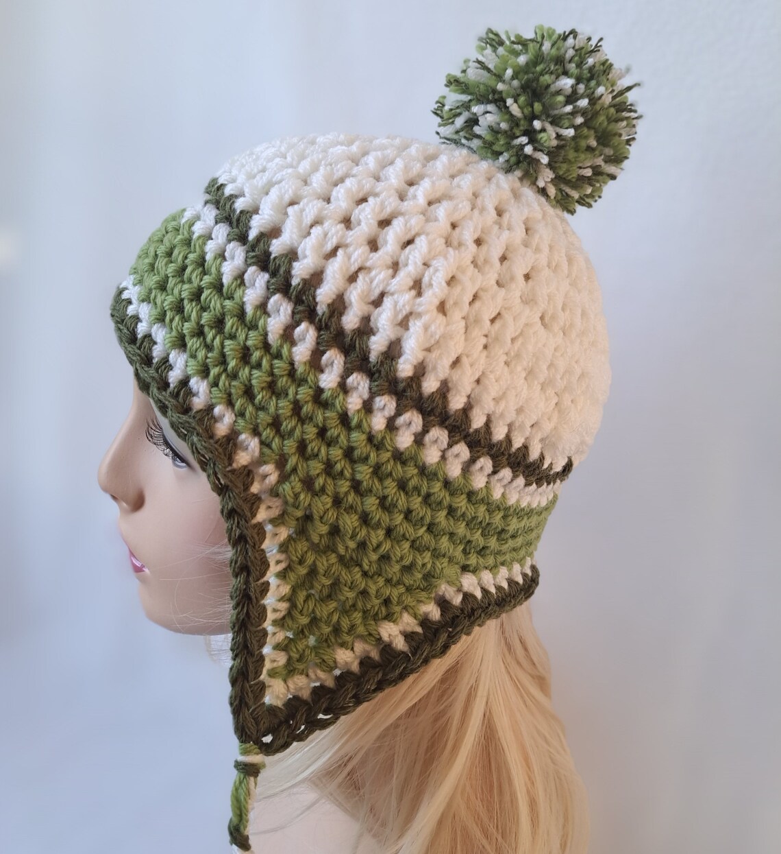 Crochet Pattern, Ear Flap Hat Pattern, Wellspring Ear Flap Hat, Beanie ...