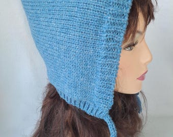 KNITTING HOOD PATTERN, Knit hood pattern, Woodland Pixie Bonnet Pattern, pixie hat pattern  All Sizes Toddler, Child, Adult/Teen