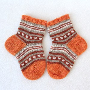 KNITTING PATTERN, Hygge Baby Socks, baby sock pattern, bootie pattern, colorwork pattern, fair isle socks, baby fair isle socks image 4