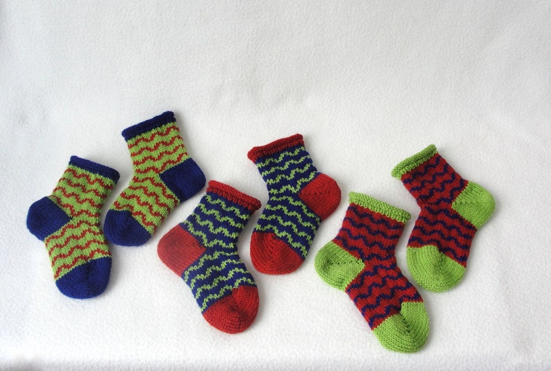 KNITTING PATTERN /ric Rak Baby Socks / Knit Sock Pattern / | Etsy