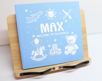 Personalised Baby Book Newborn Welcome To The World Handmade {2 WEEKS}
