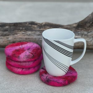 Felt Ball Tea Coasters, Drink Coasters Set, Home Decor And More