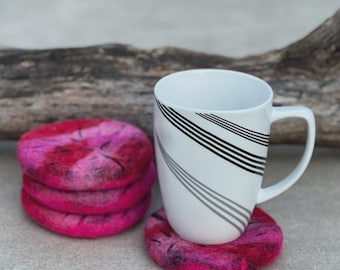Dessous de verre boules en feutre, ensemble de sous-bocks, décoration d'intérieur, etc.