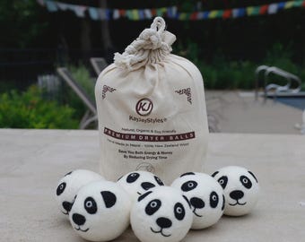 Boules de séchage en laine biologique - Lot de 6 XL, lessive écologique