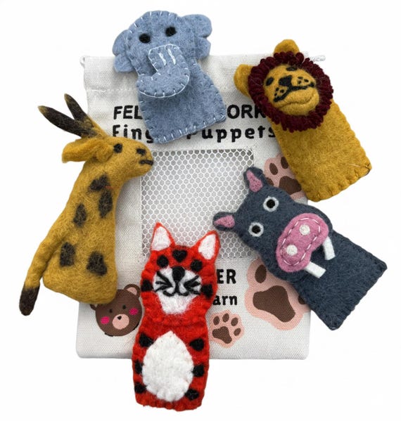 Marionnettes à main Safari Friends - Melissa and Doug 19118 - Théâtre de marionnettes