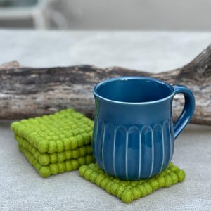 Felt Ball Tea Coasters, Drink Coasters Set, Home Decor And More