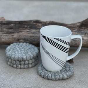 Felt Ball Tea Coasters, Drink Coasters Set, Home Decor And More