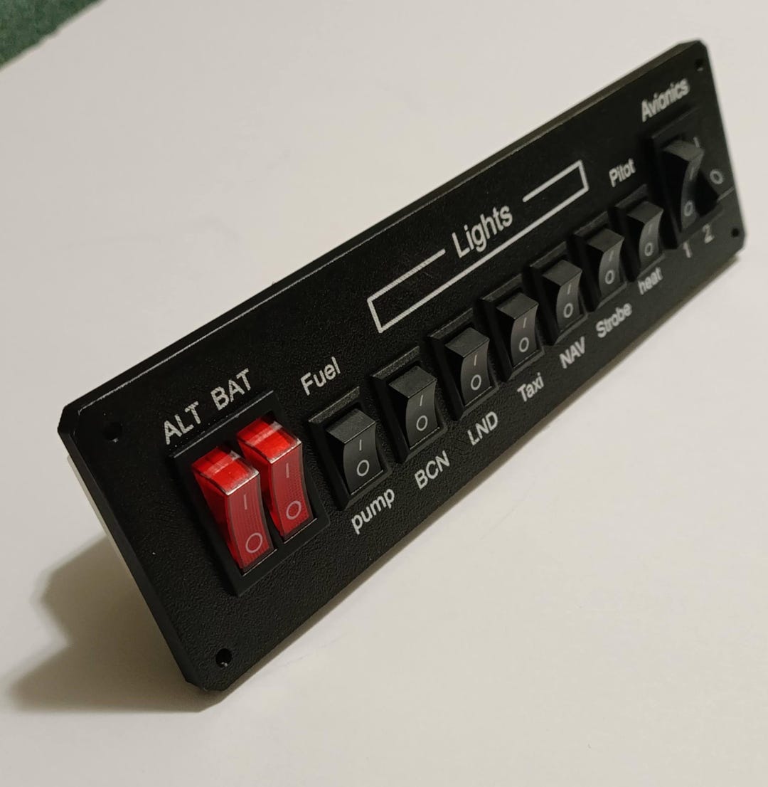 Sim Panel Light Flight Sim Switch Panel: USB Plug & Play, Alt-bat-lights-avionics - Etsy
