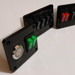 Flight Simulator Panel Set – Starter, Electrical, and Lighting Controls image 10
