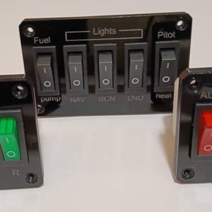 Flight Simulator Panel Set – Starter, Electrical, and Lighting Controls image 2