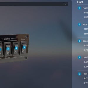 Flight Simulator Panel Set – Starter, Electrical, and Lighting Controls image 13