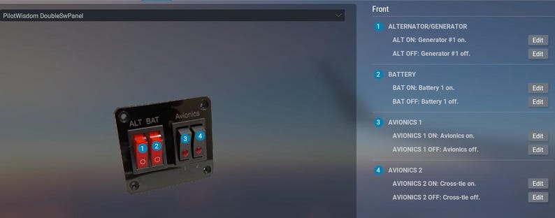 Flight Simulator Panel Set – Starter, Electrical, and Lighting Controls image 12
