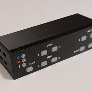 Backlit Flight simulator Radio Selector Panel - Modern style