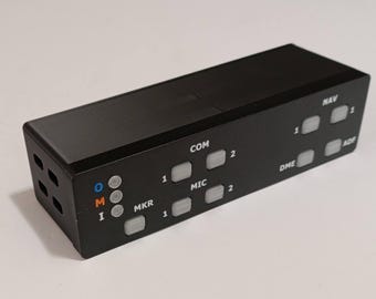 Backlit Flight simulator Radio Selector Panel - Modern style