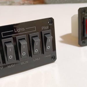 Flight Simulator Panel Set – Starter, Electrical, and Lighting Controls image 6