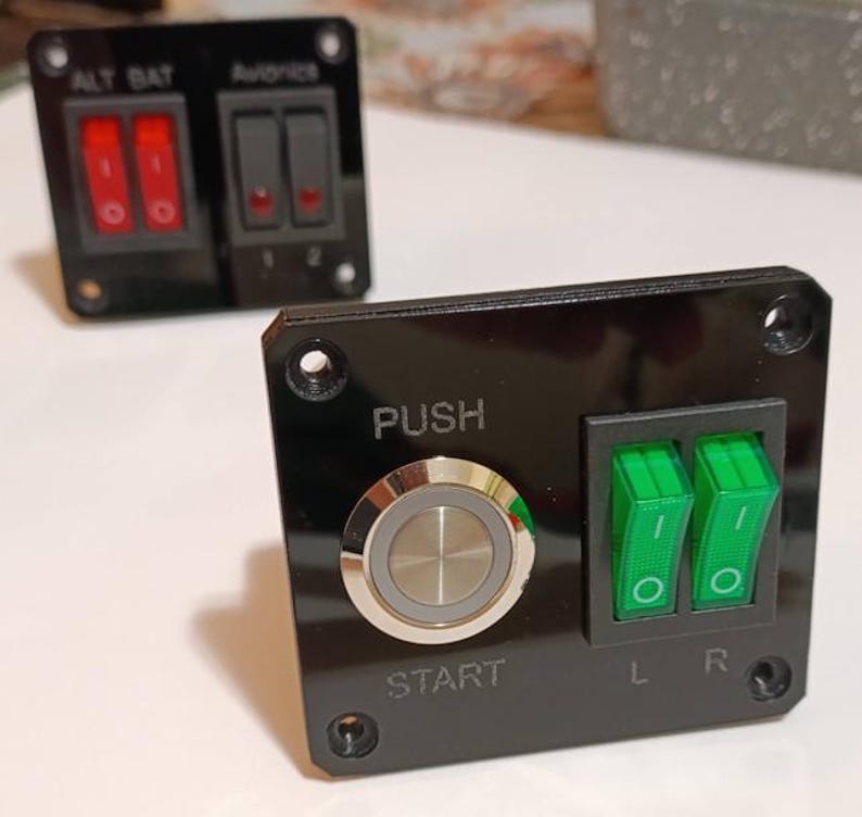 Flight Simulator Panel Set – Starter, Electrical, and Lighting Controls image 4