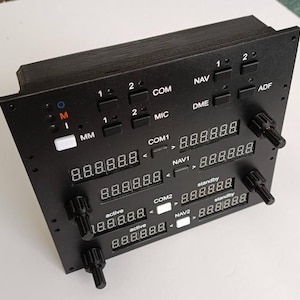 Flight simulator combo panel set - one piece