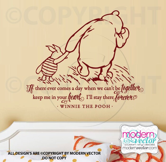 Winnie the Pooh Quote Vinyl Wall Decal Lettering Classic Etsy