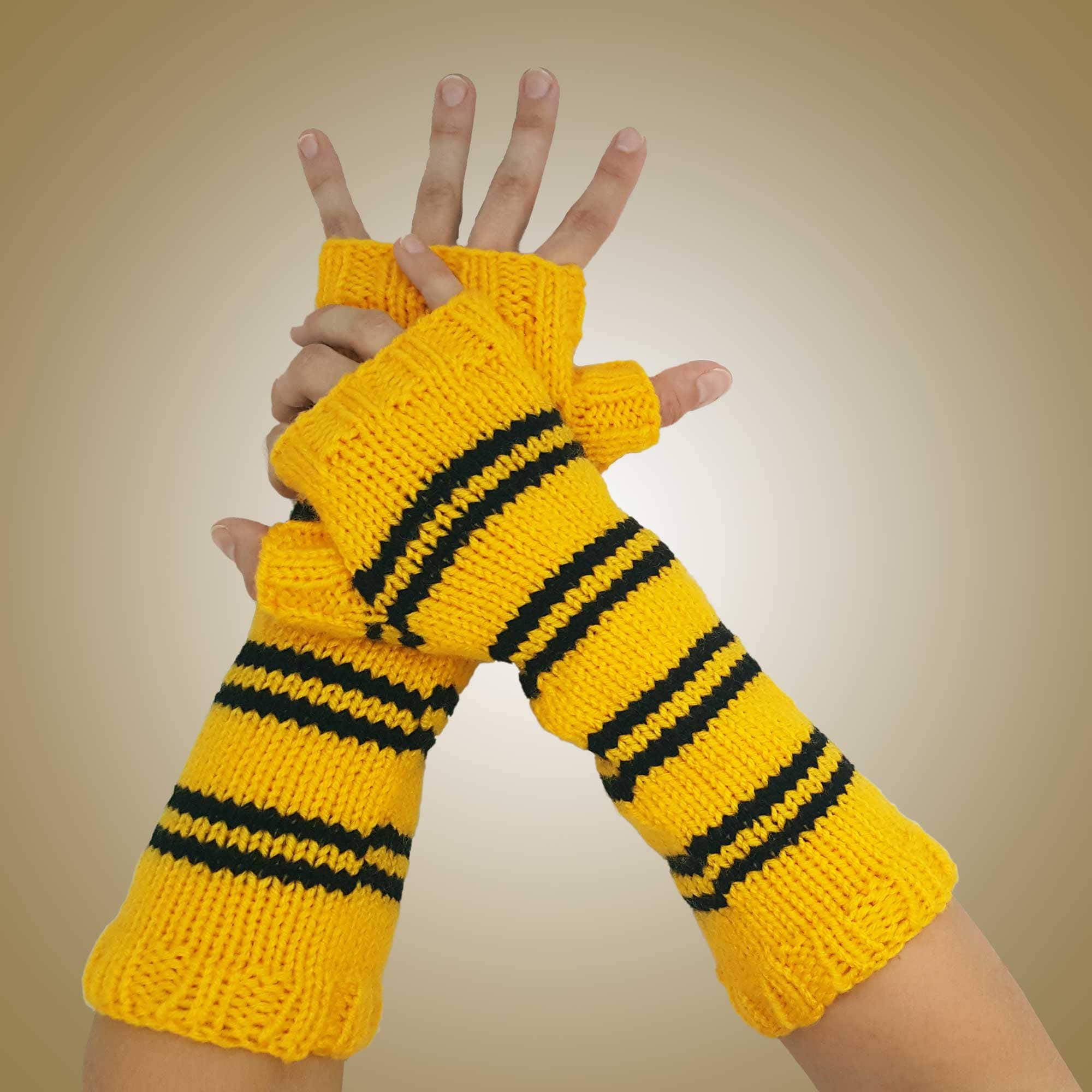 Striped Armwarmers Hand Knit - Etsy Finland