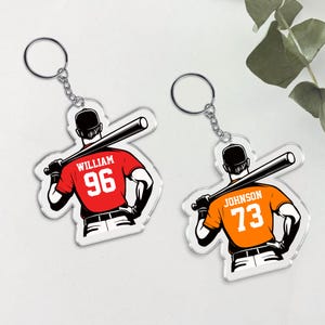 Personalized Baseball Bag Tag, Custom Name Keychain, Sports Tag for Kids, Back to School or End of Season Gift for Players or Teams
