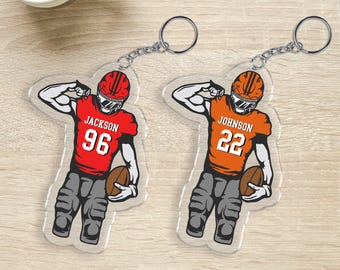 21-Piece Football DIY Keychain Set – Customizable Charms, Helmet Keychain & Funny Bag Pendants For Football Fans - View #2