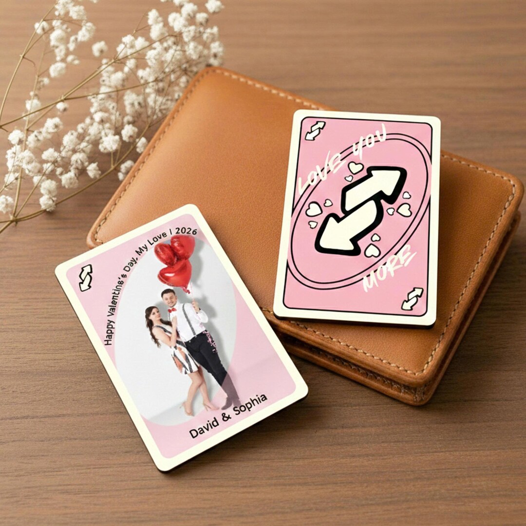Gift Cards Reverse Personalized Acrylic UNO Reverse Photo Card for Couples – Custom “love ...
